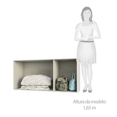 Maleiro Closet Ponte Casal 145cm Prime Plus Legno Crema