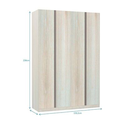 Guarda-roupa Solteiro 4 Portas 160 Cm Legno Crema