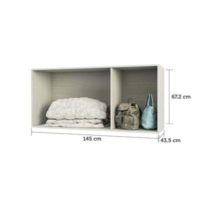 Maleiro Closet Ponte Casal 145cm Prime Plus Legno Crema