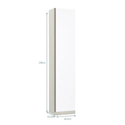 Guarda-Roupa Sapateira 50Cm Prime Plus Legno Crema C/ Branco