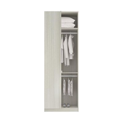 Guarda-roupa Solteiro Canto 1 Porta 80 Cm Legno Crema