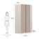 Guarda-roupa Canto 2 Portas Legno Crema Com Connect