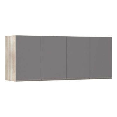 Maleiro Casal Luciane 4 Portas Prime Plus 165 Cm Cinza Puro
