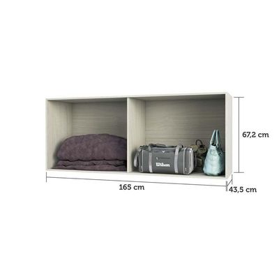 Maleiro Closet Ponte Queen 165cm Prime Legno Crema