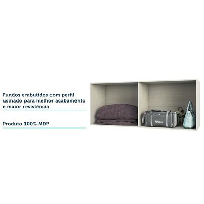 Maleiro Closet Ponte Queen 165cm Prime Legno Crema