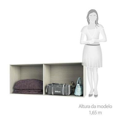 Maleiro Closet Ponte Queen 165cm Prime Legno Crema