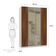 Guarda-roupa 4 Portas Legno Crema Com Nogueira Dourado