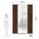 Guarda-roupa 4 Portas 160Cm Crema Com Nogueira Dourado