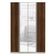 Guarda-roupa 4 Portas 160Cm Crema Com Nogueira Dourado