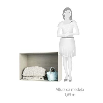 Maleiro Closet Ponte Solteiro 97cm Prime Plus Legno Crema