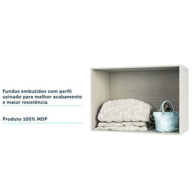 Maleiro Closet Ponte Solteiro 97cm Prime Plus Legno Crema