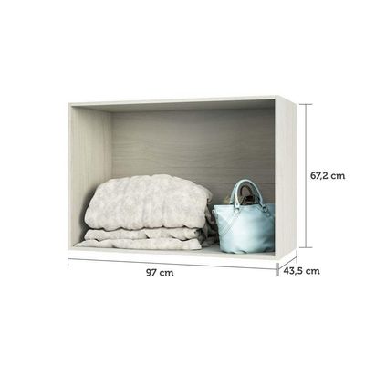 Maleiro Closet Ponte Solteiro 97cm Prime Plus Legno Crema