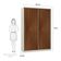 Guarda-roupa 2 Portas De Correr 160Cm Crema Nogueira Dourado