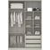 Guarda-roupa 2 Portas De Correr 8 Cm Crema Com Branco Mat