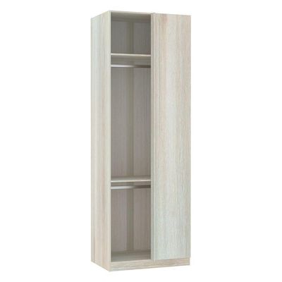 Guarda-roupa Canto 1 Porta 80 Cm Legno Crema Com Connect