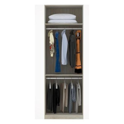 Guarda-roupa 2 Portas 80 Cm Legno Crema Com Verde Jade