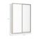 Guarda-roupa 2 Portas De Correr 160Cm Crema Com Branco Mat