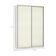 Guarda-roupa 2 Portas De Correr 160Cm Crema Com Kashmir