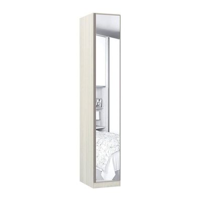 Guarda-roupa 1 Porta Com Espelho 40cm Legno Crema