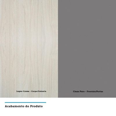 Guarda-roupa 1 Porta Prime Plus 25cm Luciane Cinza Puro