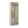 Guarda-roupa 2 Portas Com Vidro 80cm Legno Crema