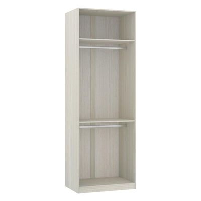 Guarda-roupa 2 Portas 80 Cm Crema Com Nogueira Dourado