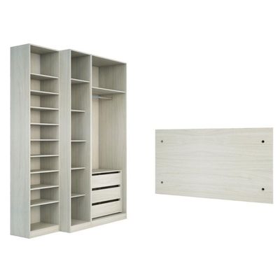 Guarda Roupa, 3 Gavetas, Sapateira E Cabeceira Casal Crema