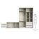 Guarda Roupa Sem Portas, 5 Gavetas, Legno Crema