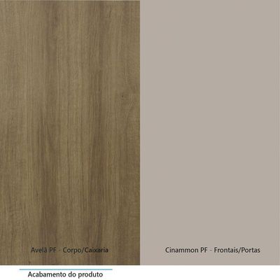 Guarda Roupa Modulado 90cm 2 Portas E 4 Gavetas Paris Luciane Móveis Avelã Pf Com Cinammon Pf