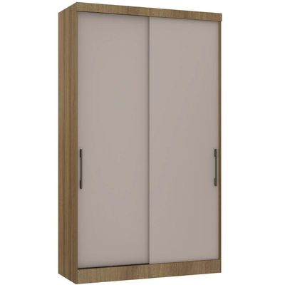 Guarda Roupa Modulado 134,50cm 2 Portas De Correr Paris Luciane Móveis Avelã Pf Com Cinammon Pf