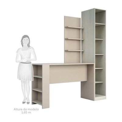Guarda Roupa Com E Bancada Com Painel Crema Com Connect