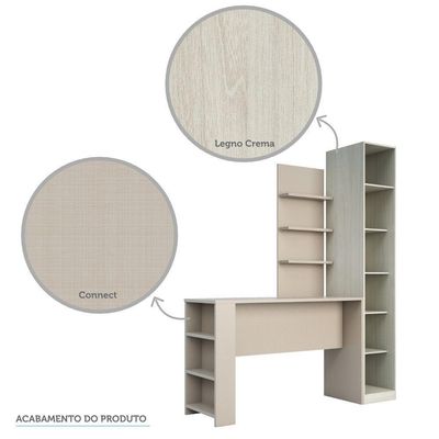 Guarda Roupa Com E Bancada Com Painel Crema Com Connect
