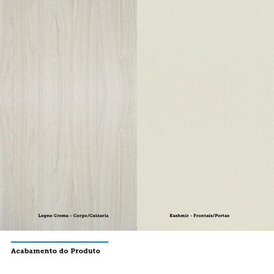 Guarda Roupa Canto Solteiro Vidro C/ Escrivaninha Legno Crem