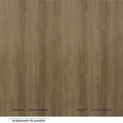 Guarda Roupa De Canto Reto Modulado 90cm 1 Porta Com Espelho Paris Luciane Móveis Avelã Pf