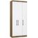 Guarda Roupa Modulado 101,50cm 3 Portas Paris Luciane Móveis Avelã Pf Com Branco Pf