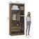 Guarda Roupa Modulado 101,50cm 3 Portas Paris Luciane Móveis Avelã Pf Com Branco Pf