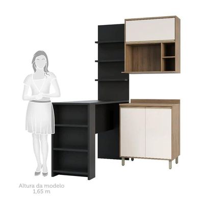 Cozinha Compacta 4 Peças 80cm Mel Vanill e O