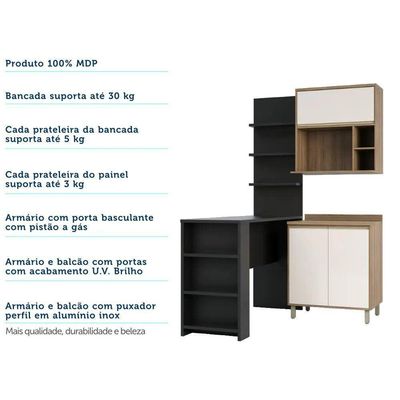 Cozinha Compacta 4 Peças 80cm Mel Vanill e O