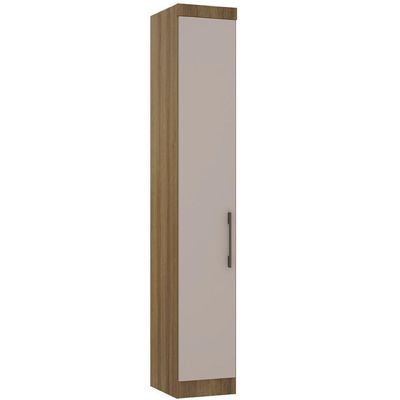 Guarda Roupa Modulado 38cm 1 Porta Paris Luciane Móveis Avelã Pf Com Cinammon Pf