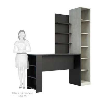 Guarda Roupa Com E Bancada Com Painel Legno Crema Com PTx