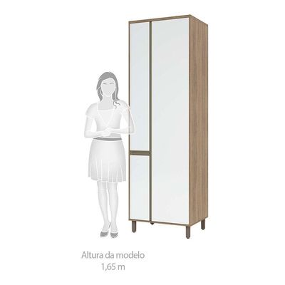 Cozinha 8 Pçs Com Armário E Balcão Mel Vanilla Com Branco