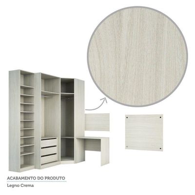 Guarda Roupa Canto Cabeceira E Escrivaninha Legno Crema