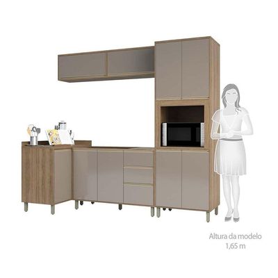 Cozinha 5 Pçs C/Armário Balcões Mel Vanilla C/Graff