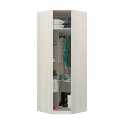 Guarda Roupa Canto Obliquo 1 Porta 1 Cabideiro Legno Crema