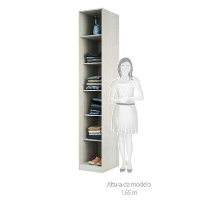 Guarda Roupa Closet 40,3cm 5 Prateleiras Legno Crema