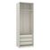 Guarda Roupa 2 Portas 80cm Legno Crema Com Nogueira Dourado