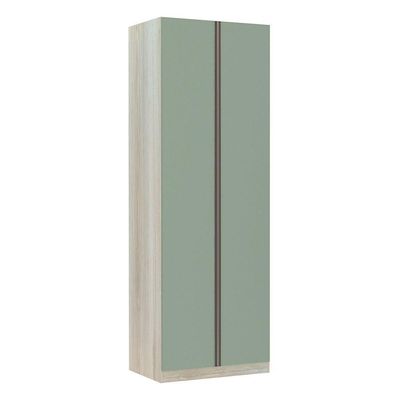 Guarda Roupa 2 Portas 80cm Legno Crema Com Verde Jade