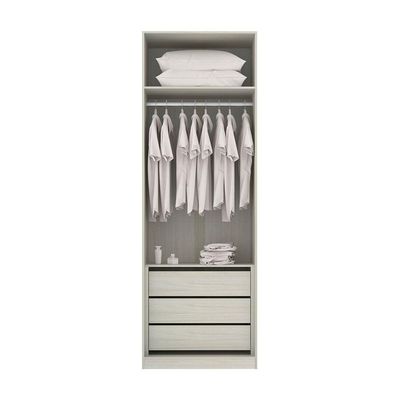 Guarda Roupa 2 Portas 80cm Legno Crema Com Kashmir