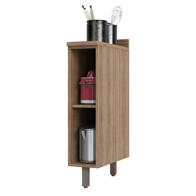 Balcão e Tampo 20 Cm De Abrir 1 Prateleira Mel Vanill e Branco