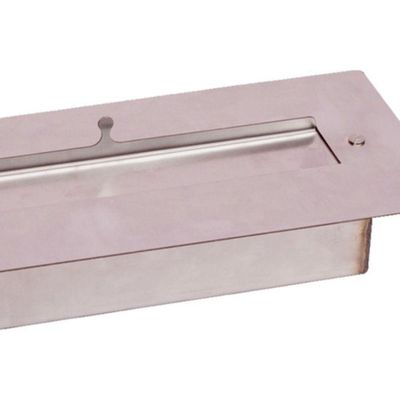 Queimador Inox Aço Para Lareira Portátil 304 - 16,50l X 39l X 6a Cm Cinza